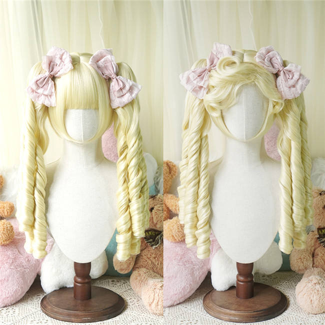 Yuchashui Bobo Short Wigs and Long Roman Curls Ponytail