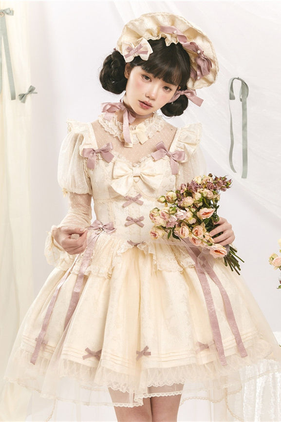 Moonlight Ballet Normal Waist Lolita Jumper Dress, Blouse and Bonnet
