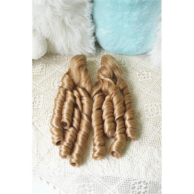 Yuchashui Bobo Short Wigs and Long Roman Curls Ponytail