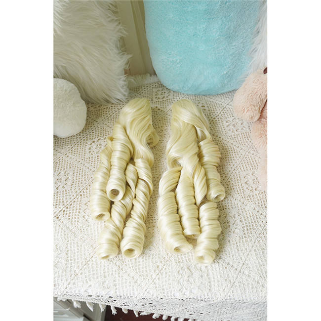 Yuchashui Bobo Short Wigs and Long Roman Curls Ponytail
