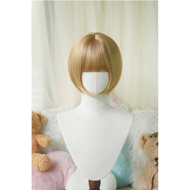 Yuchashui Bobo Short Wigs and Long Roman Curls Ponytail