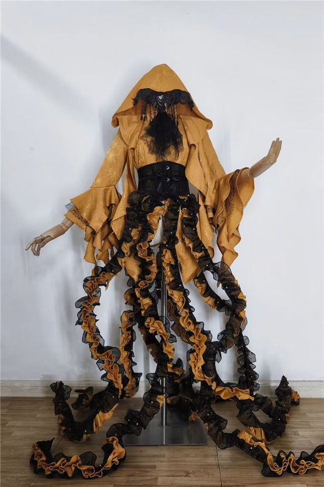 Cthulhu Shape Fake Collar OP and Blouse
