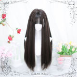 Dalao Home Black Long Straight Lolita Wig