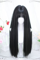 Dalao Home Black Long Straight Lolita Wig
