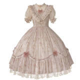 Rose Print Classic Lolita One Piece