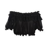 Boat Neck Chiffon Short Lolita Blouse