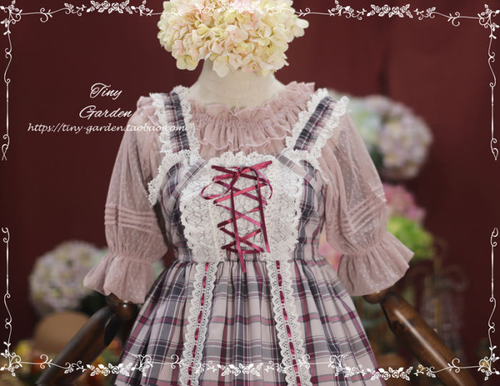 Dots Yarn Ruffles Short Lolita Blouse