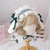 Removable Bunny Ears Lace Lolita Headdress Multiple Wear Ways