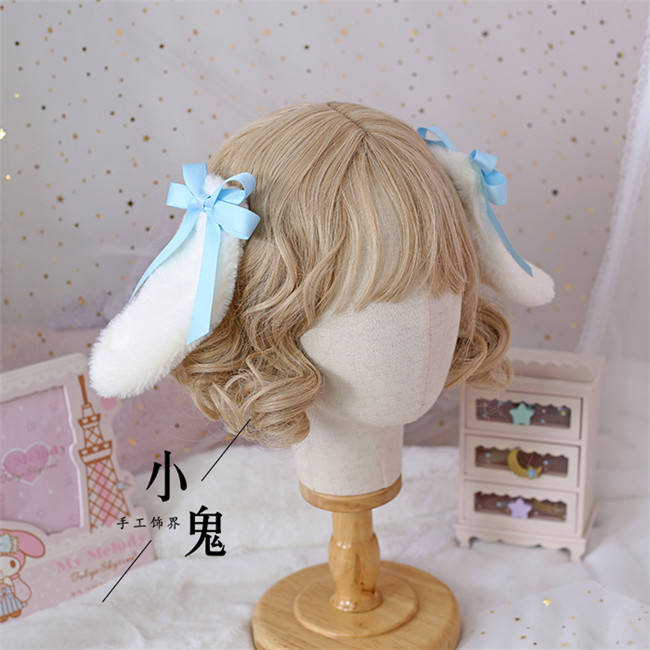 Removable Bunny Ears Lace Lolita Headdress Multiple Wear Ways