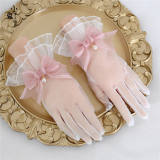 Vintage Bow Lace Lolita Gloves