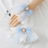 Sweet Lace Bow Lolita Wristcuffs