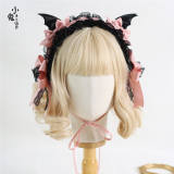 Halloween Gothic Lolita Headdress with Detachable Wings