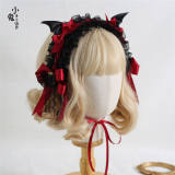 Halloween Gothic Lolita Headdress with Detachable Wings