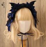 Halloween Gothic Lolita Headdress with Detachable Wings