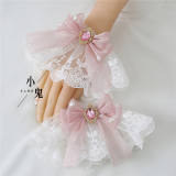 Sweet Lace Bow Lolita Wristcuffs