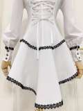 Little Dipper Gothic Ouji Lolita Blouse  Long Sleevees