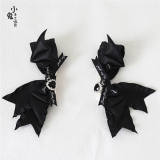 Dark Black Wings Lolita Hairclip