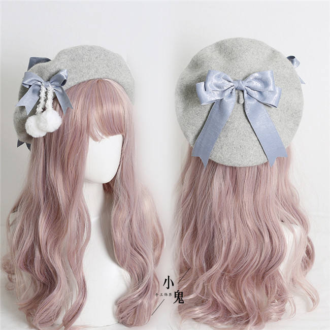 Bobbles Bow Sweet Lolita Beret