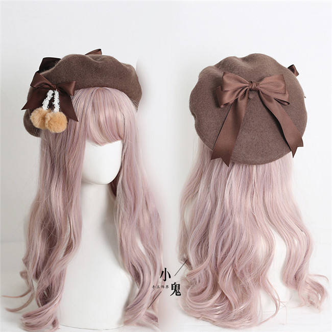 Bobbles Bow Sweet Lolita Beret