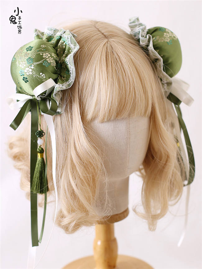 Chinese Style Bun Side Clips Lolita Headdress