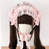 Hand-made Lace Bow Lolita Bonnet