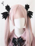 Dark Black Wings Lolita Hairclip