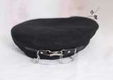 Removable Chain Black Beret