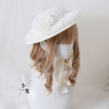 Black White Vintage Elegant Flat Hat
