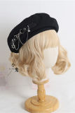 Removable Chain Black Beret