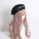 Removable Chain Black Beret