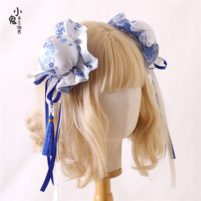 Chinese Style Bun Side Clips Lolita Headdress