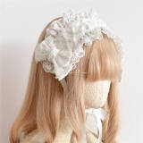 Hand-made Lace Bow Lolita Bonnet