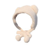 Super Value White Warm Plush Hat