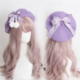 Bobbles Bow Sweet Lolita Beret