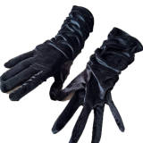 Black Velvet Long Gloves