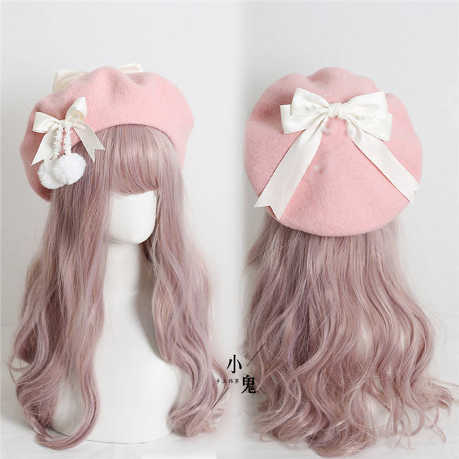 Bobbles Bow Sweet Lolita Beret