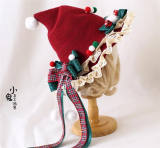 Lace Bow Christmas Witch Hat