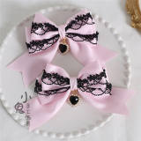 Dark Black Halloween Lolita Hairclip