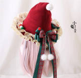 Lace Bow Christmas Witch Hat