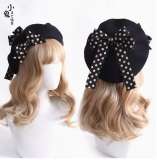 Polka Dots Bow Sweet Lolita Beret