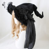 Flower Bow Halloween Witch Hat