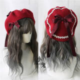 Lace Bow Vintage Lolita Beret