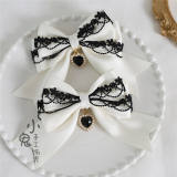 Dark Black Halloween Lolita Hairclip