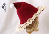 Lace Bow Christmas Witch Hat