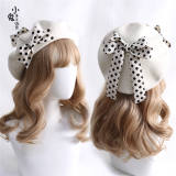 Polka Dots Bow Sweet Lolita Beret