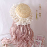 Daisy Lace Bow Straw Hat