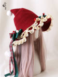 Lace Bow Christmas Witch Hat