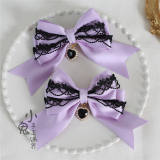 Dark Black Halloween Lolita Hairclip