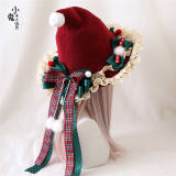 Lace Bow Christmas Witch Hat