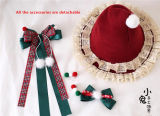 Lace Bow Christmas Witch Hat